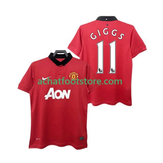 Maillot Manchester United GIGGS 11 Rétro Domicile Tenue pour Homme 2013 2014 Manche Courte