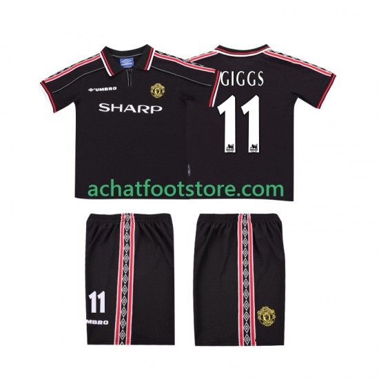 Maillot Manchester United GIGGS 11 Rétro Extérieur Tenue pour Enfant 1988 2002 Manche Courte