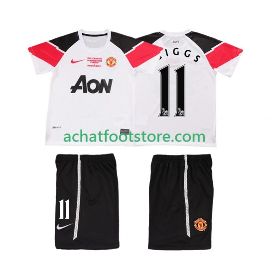 Maillot Manchester United GIGGS 11 Champions League Rétro 3ème Tenue pour Enfant 2011 2012 Manche Courte
