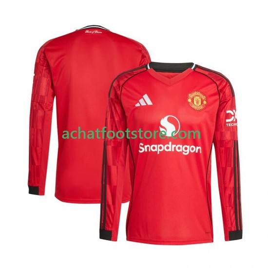 Maillot Manchester United Domicile Tenue pour Homme 2025-2026 Manche Longue