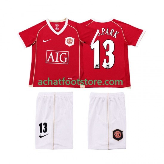 Maillot Manchester United J.S.PARK 13 Rétro Domicile Tenue pour Enfant 2006 2007 Manche Courte