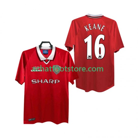 Maillot Manchester United Keane 16 Rétro Domicile Tenue pour Homme 2002 2022 Manche Courte