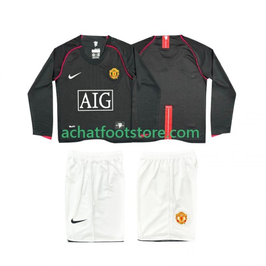 Maillot Manchester United Rétro Extérieur Tenue pour Enfant 2007 2008 Manche Longue
