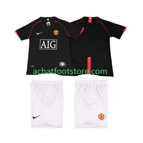 Maillot Manchester United Rétro Extérieur Tenue pour Enfant 2007 2008 Manche Courte