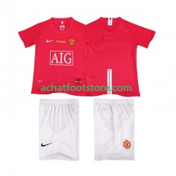 Maillot Manchester United Champions League Rétro Domicile Tenue pour Enfant 2007 2008 Manche Courte
