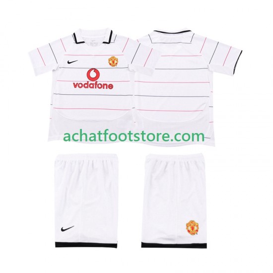 Maillot Manchester United Rétro 3ème Tenue pour Enfant 2008 2006 Manche Courte