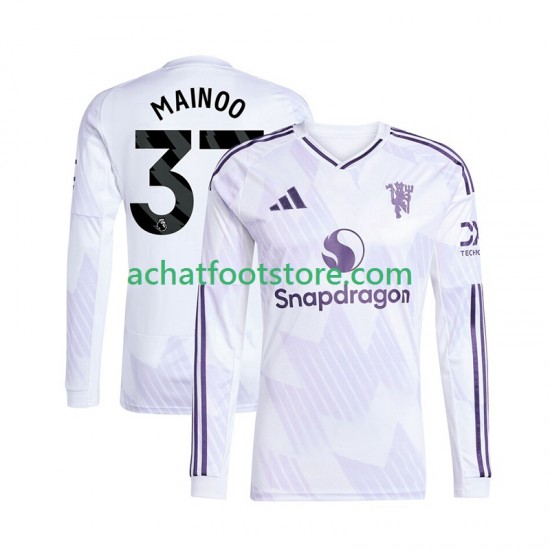 Maillot Manchester United Kobbie Mainoo 37 Extérieur Tenue pour Homme 2025-2026 Manche Longue
