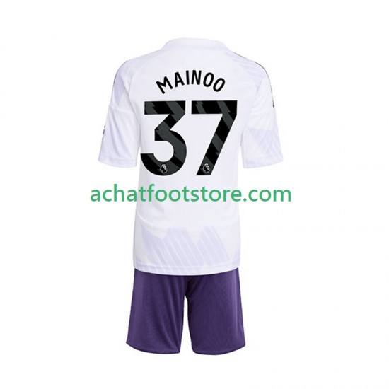 Maillot Manchester United Kobbie Mainoo 37 Extérieur Tenue pour Enfant 2025-2026 Manche Courte