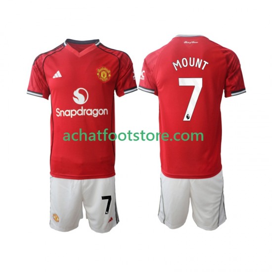 Maillot Manchester United Mason Mount 7 Domicile Tenue pour Enfant 2025-2026 Manche Courte