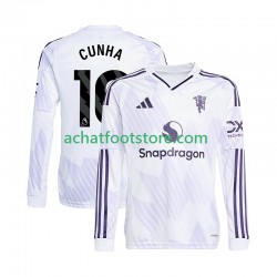Maillot Manchester United Matheus Cunha 10 Extérieur Tenue pour Homme 2025-2026 Manche Longue