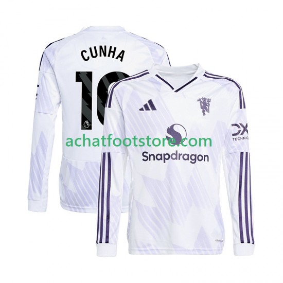 Maillot Manchester United Matheus Cunha 10 Extérieur Tenue pour Homme 2025-2026 Manche Longue