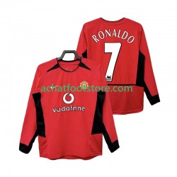 Maillot Manchester United RONALDO 7 Rétro Domicile Tenue pour Homme 2010 1999 Manche Longue
