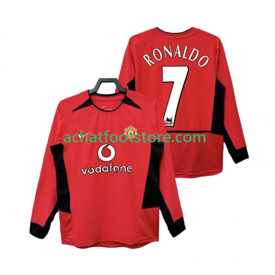 Maillot Manchester United RONALDO 7 Rétro Domicile Tenue pour Homme 2010 1999 Manche Longue