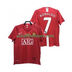 Maillot Manchester United RONALDO 7 Rétro Domicile Tenue pour Homme 2007 2008 Manche Courte