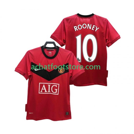 Maillot Manchester United ROONEY 10 Rétro Domicile Tenue pour Homme 2009 2010 Manche Courte