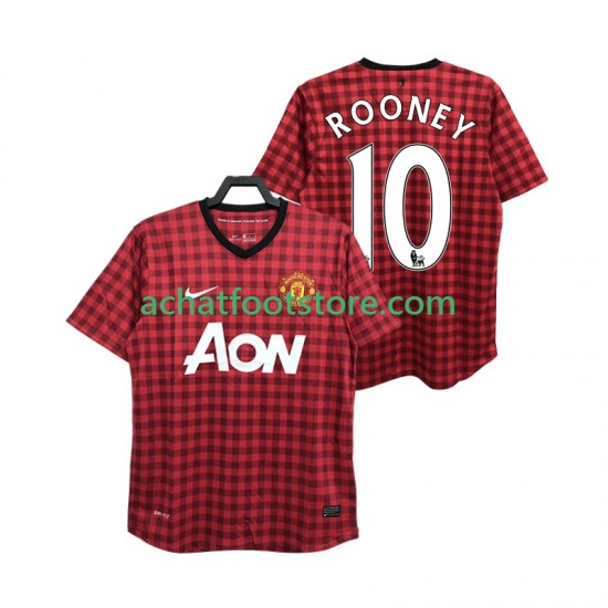 Maillot Manchester United ROONEY 10 Rétro Domicile Tenue pour Homme 2012 2013 Manche Courte