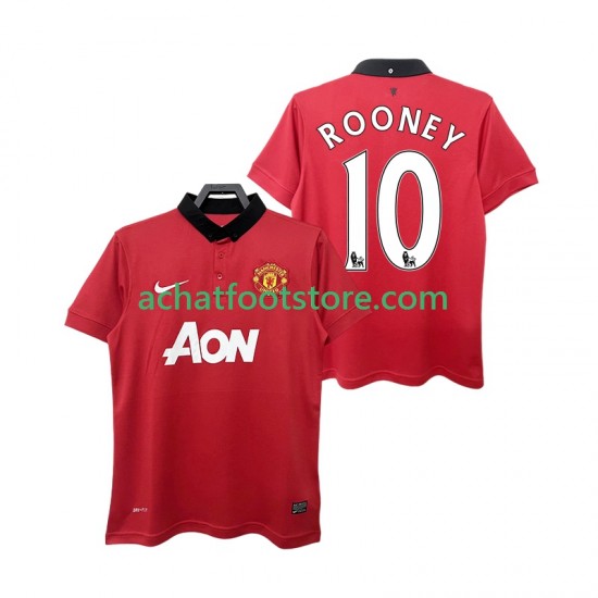 Maillot Manchester United ROONEY 10 Rétro Domicile Tenue pour Homme 2013 2014 Manche Courte