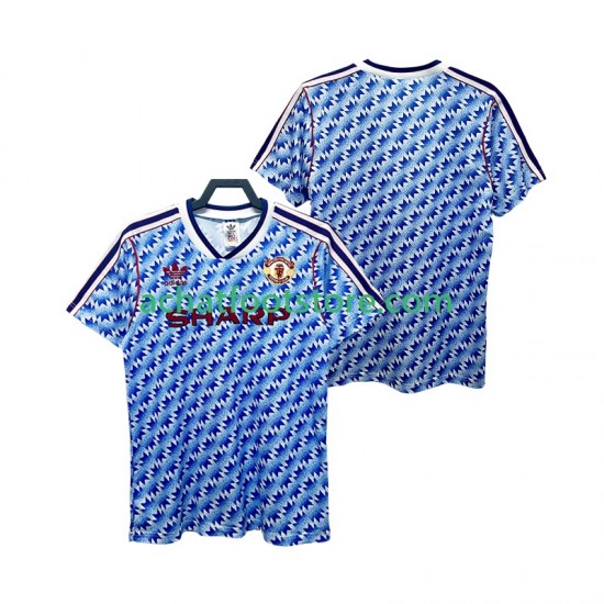 Maillot Manchester United Rétro Extérieur Tenue pour Homme 1990 1992 Manche Courte