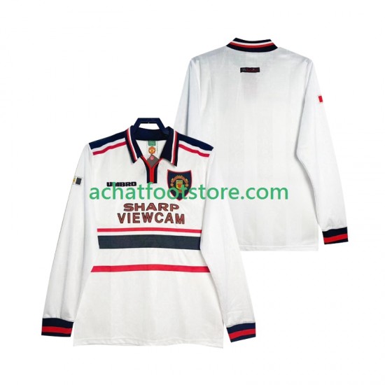 Maillot Manchester United Rétro Extérieur Tenue pour Homme 1988 2002 Manche Longue