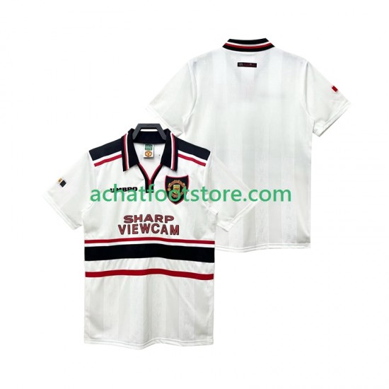 Maillot Manchester United Rétro Extérieur Tenue pour Homme 1988 2002 Manche Courte