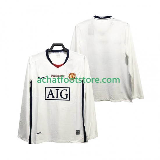 Maillot Manchester United Champions League Rétro Extérieur Tenue pour Homme 2008 2009 Manche Longue