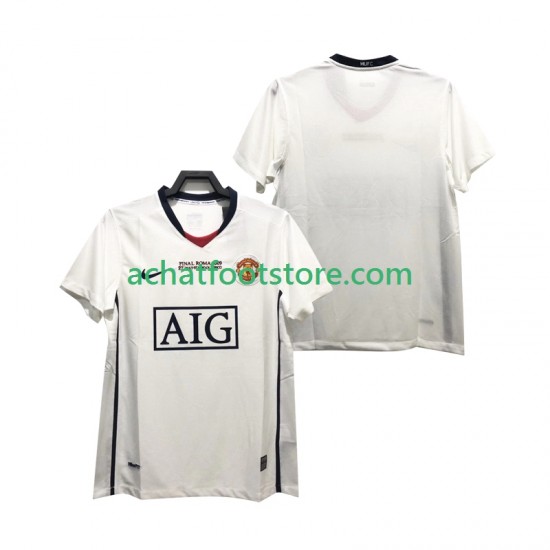 Maillot Manchester United Champions League Rétro Extérieur Tenue pour Homme 2008 2009 Manche Courte