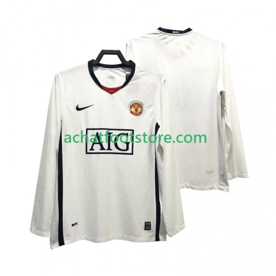 Maillot Manchester United Premier League Rétro Extérieur Tenue pour Homme 2008 2009 Manche Longue