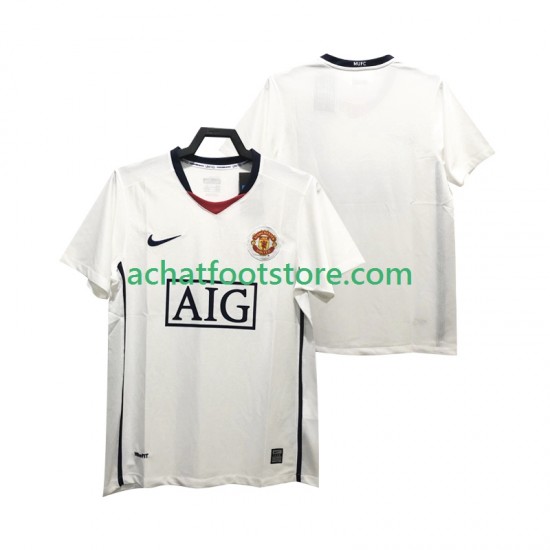 Maillot Manchester United Premier League Rétro Extérieur Tenue pour Homme 2008 2009 Manche Courte
