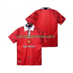 Maillot Manchester United Rétro Domicile Tenue pour Homme 1996 2004 Manche Courte