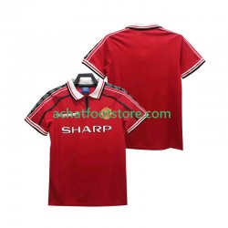 Maillot Manchester United Rétro Domicile Tenue pour Homme 1988 2002 Manche Courte