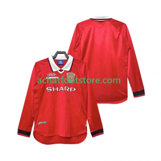 Maillot Manchester United Rétro Domicile Tenue pour Homme 2002 2022 Manche Longue