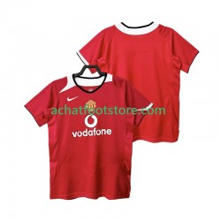 Maillot Manchester United Rétro Domicile Tenue pour Homme 1998 2006 Manche Courte