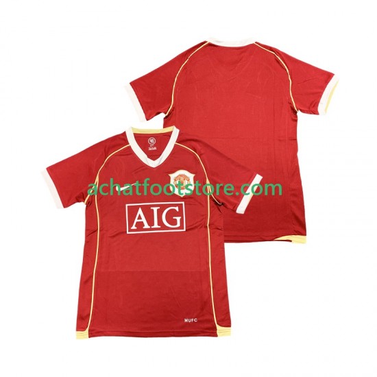Maillot Manchester United Rétro Domicile Tenue pour Homme 2006 2007 Manche Courte