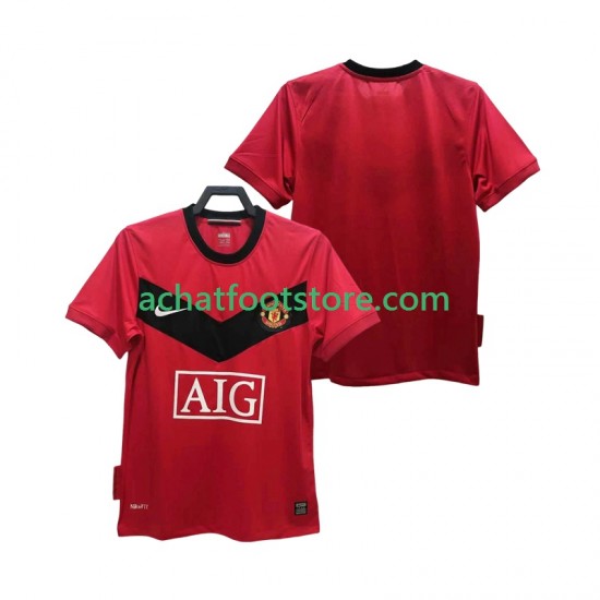 Maillot Manchester United Rétro Domicile Tenue pour Homme 2009 2010 Manche Courte