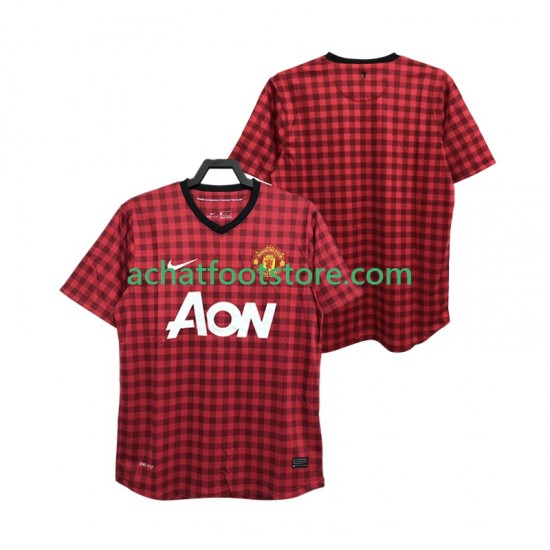 Maillot Manchester United Rétro Domicile Tenue pour Homme 2012 2013 Manche Courte