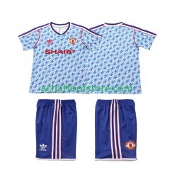 Maillot Manchester United Rétro Extérieur Tenue pour Enfant 1990 1992 Manche Courte