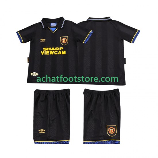 Maillot Manchester United Rétro Extérieur Tenue pour Enfant 1993 1994 Manche Courte