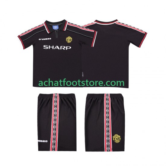 Maillot Manchester United Rétro Extérieur Tenue pour Enfant 1988 2002 Manche Courte