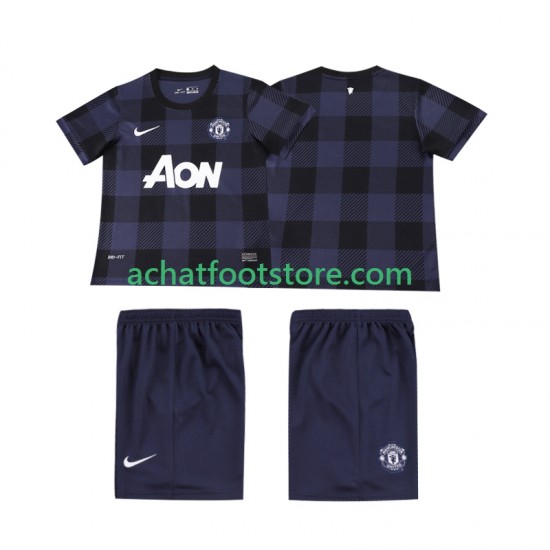 Maillot Manchester United Rétro Extérieur Tenue pour Enfant 2013 2014 Manche Courte