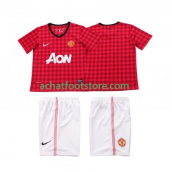 Maillot Manchester United Rétro Domicile Tenue pour Enfant 2012 2013 Manche Courte