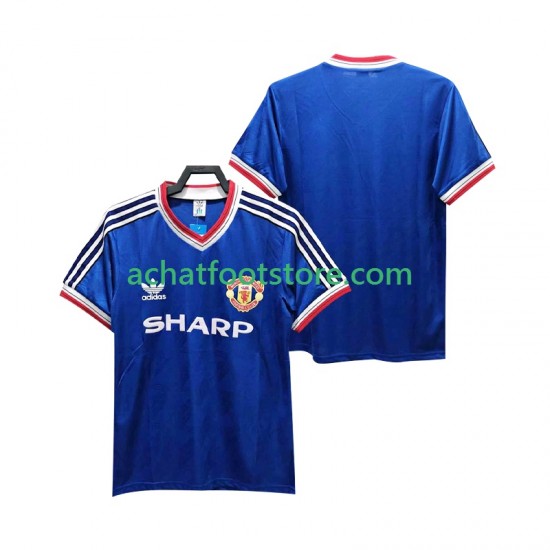 Maillot Manchester United Rétro 3ème Tenue pour Homme 1986 1988 Manche Courte