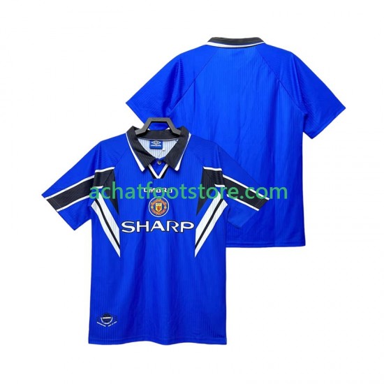 Maillot Manchester United Rétro 3ème Tenue pour Homme 1996 1988 Manche Courte