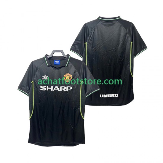 Maillot Manchester United Rétro 3ème Tenue pour Homme 1988 2002 Manche Courte