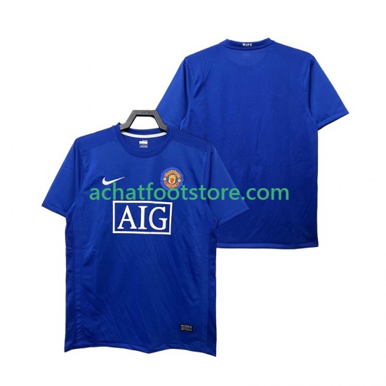 Maillot Manchester United Rétro 3ème Tenue pour Homme 2008 2009 Manche Courte