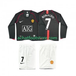 Maillot Manchester United Ronaldo 7 Rétro Extérieur Tenue pour Enfant 2007 2008 Manche Longue