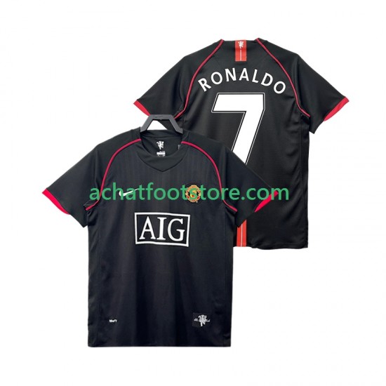 Maillot Manchester United Ronaldo 7 Rétro Extérieur Tenue pour Homme 2007 2008 Manche Courte