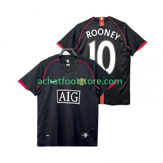 Maillot Manchester United Rooney 10 Rétro Extérieur Tenue pour Homme 2007 2008 Manche Courte