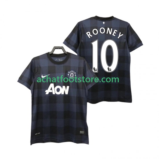 Maillot Manchester United Rooney 10 Rétro Extérieur Tenue pour Homme 2013 2014 Manche Courte