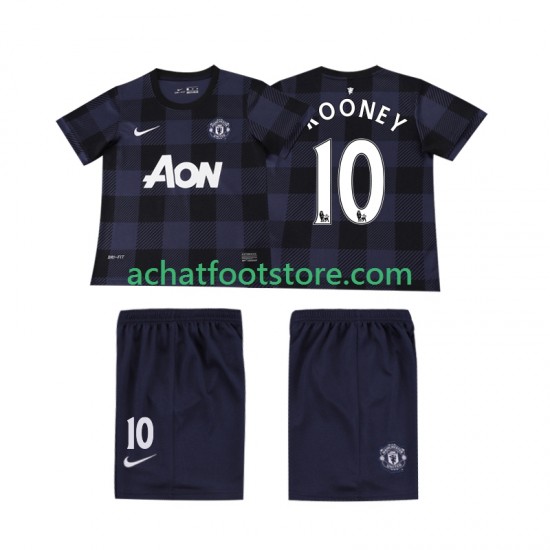 Maillot Manchester United Rooney 10 Rétro Extérieur Tenue pour Enfant 2013 2014 Manche Courte