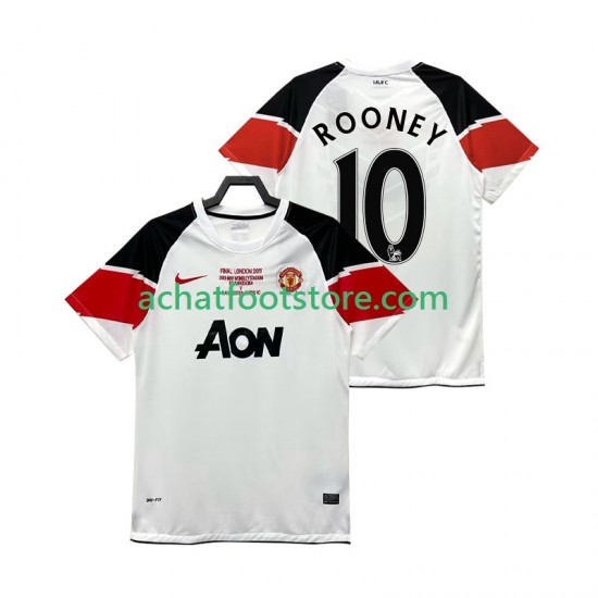 Maillot Manchester United Rooney 10 Champions League Rétro 3ème Tenue pour Homme 2011 2012 Manche Courte